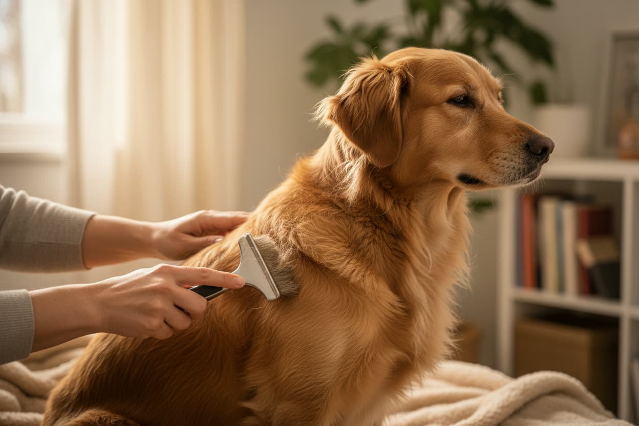 Techniques de brossage d'un chien